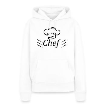 Cuisine cuisine cuisine cuisine Food Kitchen - Sweat à capuche Premium bio Femme - blanc - Devant - Julia (174cm)