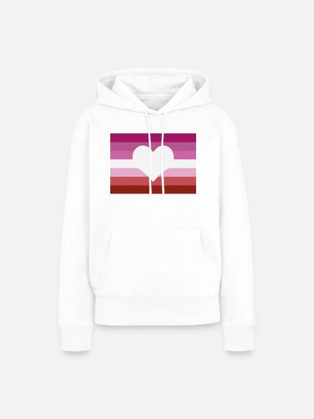 LGBTQ+ Lesbian - Frauen Premium Bio Hoodie - Weiß