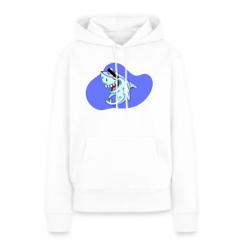 Cartoon Hai - Frauen Premium Bio Hoodie - Weiß - Vorne - Julia (174cm)
