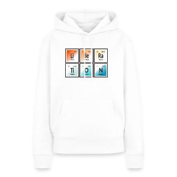 Befreiung | Periodensystem der Elemente - Frauen Premium Bio Hoodie - Weiß - Vorne - Julia (174cm)