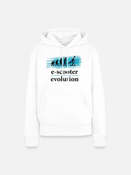 E-Scooter E-Roller Scooter - Frauen Premium Bio Hoodie - Weiß