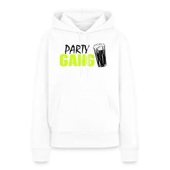 Gang de fête - Sweat à capuche Premium bio Femme - blanc - Devant - Julia (174cm)
