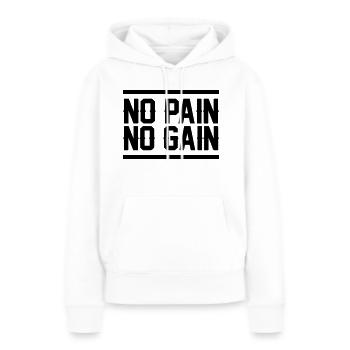 On n’a rien sans rien - Sweat à capuche Premium bio Femme - blanc - Devant - Julia (174cm)