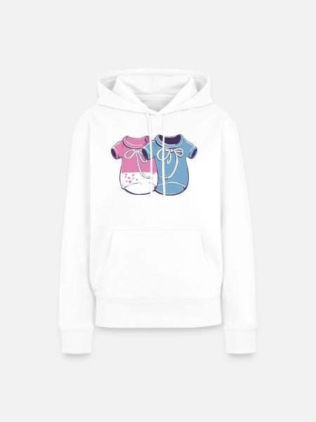 Baby-Outfits - Frauen Premium Bio Hoodie - Weiß