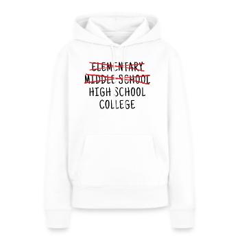 Collège élémentaire collège - Sweat à capuche Premium bio Femme - blanc - Devant - Julia (174cm)