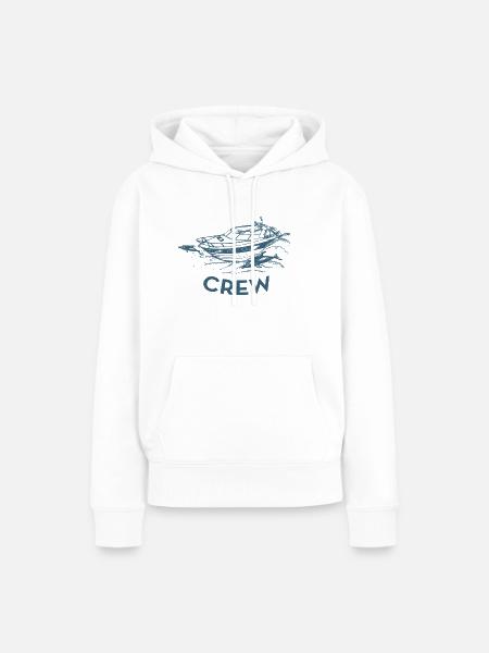 Motorboot Crew - Frauen Premium Bio Hoodie - Weiß