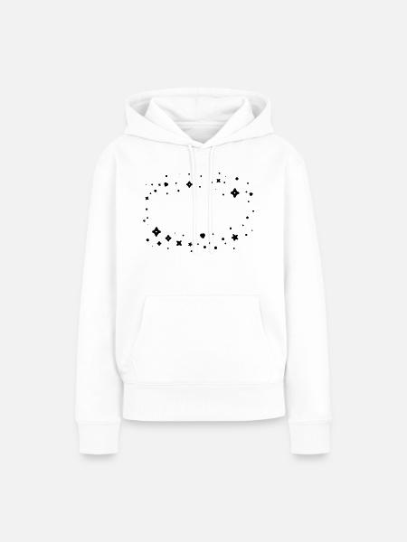 Glitzerwolke Rahmen - Frauen Premium Bio Hoodie - Weiß