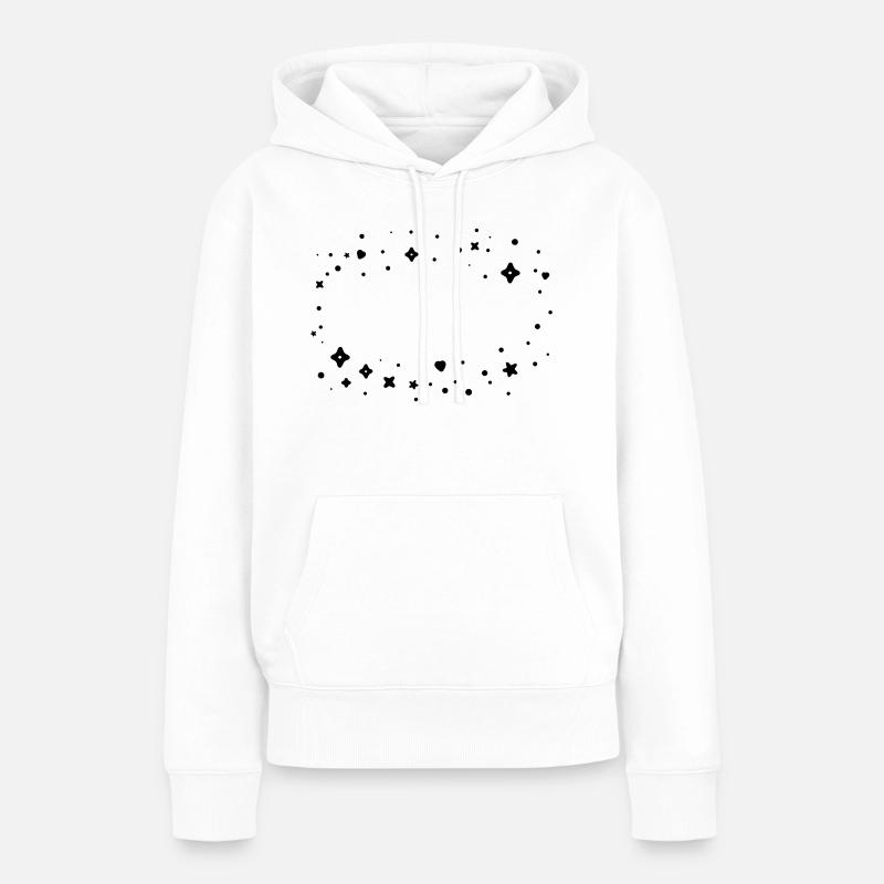 Glitter Cloud Frame - Women’s Premium Organic Hoodie - white