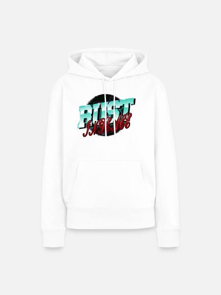 christmas robots boys artificial intelligence - Frauen Premium Bio Hoodie - Weiß