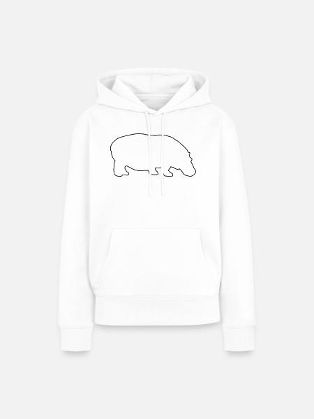 nilpferd - Frauen Premium Bio Hoodie - Weiß