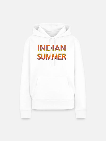 Indian Summer - Frauen Premium Bio Hoodie - Weiß