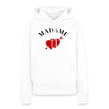 Madame Heart Arrow - Braut in spe - Frauen Premium Bio Hoodie - Weiß - Vorne - Julia (174cm)
