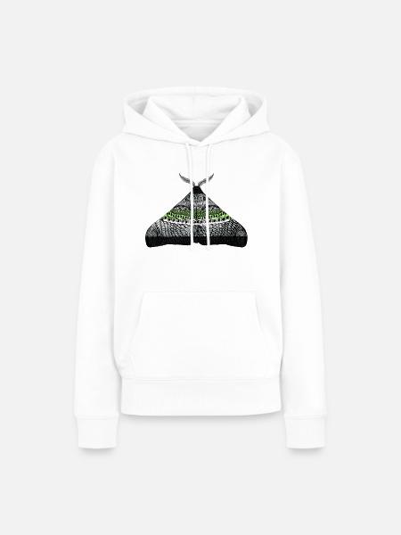 Agender pride Motte - Frauen Premium Bio Hoodie - Weiß