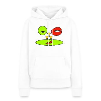 alien - Sweat à capuche Premium bio Femme - blanc - Devant - Julia (174cm)