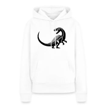 Dinosaurier-Fossil - Frauen Premium Bio Hoodie - Weiß - Vorne - Julia (174cm)