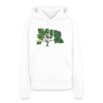 Eiche - Frauen Premium Bio Hoodie - Weiß - Vorne - Julia (174cm)