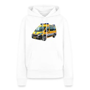 Krankenwagen modern - Frauen Premium Bio Hoodie - Weiß - Vorne - Julia (174cm)