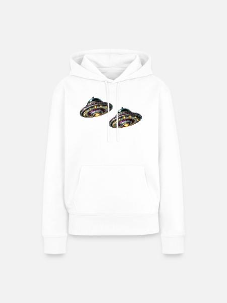 ufo 2 - Frauen Premium Bio Hoodie - Weiß