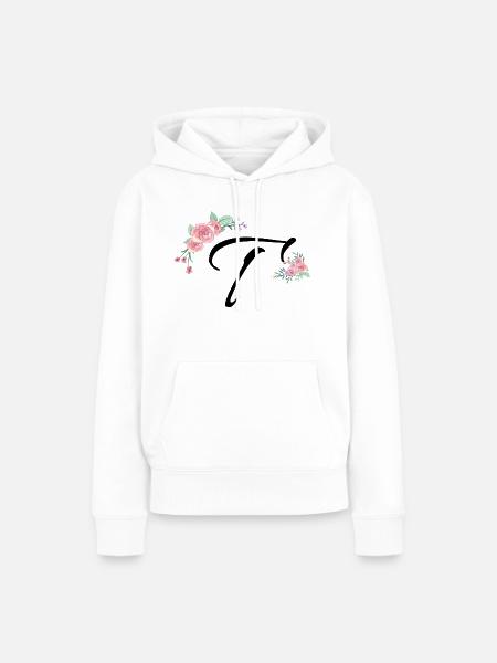 Brief und Blumen - Frauen Premium Bio Hoodie - Weiß