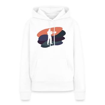Blasinstrument Brassband Posaune - Frauen Premium Bio Hoodie - Weiß - Vorne - Julia (174cm)