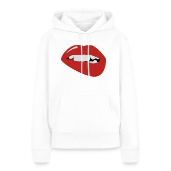 Lippe - Frauen Premium Bio Hoodie - Weiß - Vorne - Julia (174cm)