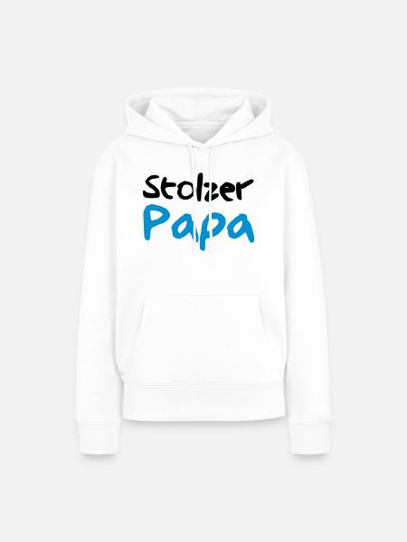Stolzer Papa - Frauen Premium Bio Hoodie - Weiß