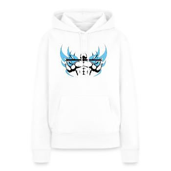 Straße Training - Frauen Premium Bio Hoodie - Weiß - Vorne - Julia (174cm)