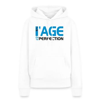 L'Age de la Perfection (2c) - Frauen Premium Bio Hoodie - Weiß - Vorne - Julia (174cm)