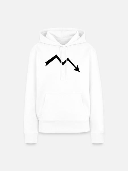 Pfeil - Frauen Premium Bio Hoodie - Weiß
