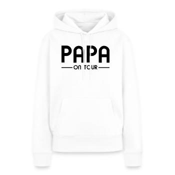Papa on Tour - Frauen Premium Bio Hoodie - Weiß - Vorne - Julia (174cm)