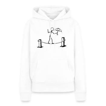 Slackline - Frauen Premium Bio Hoodie - Weiß - Vorne - Julia (174cm)