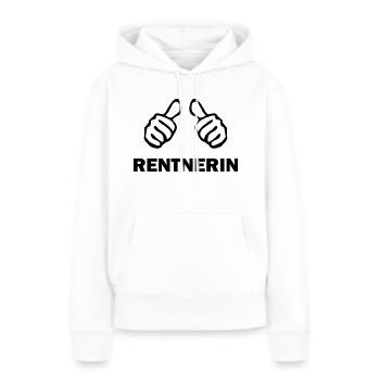 rentnerin - Frauen Premium Bio Hoodie - Weiß - Vorne - Julia (174cm)