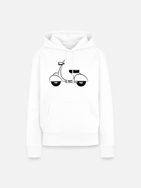 motorroller - Frauen Premium Bio Hoodie - Weiß