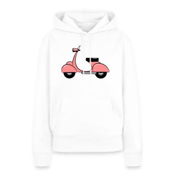 Moteur - Sweat à capuche Premium bio Femme - blanc - Devant - Julia (174cm)