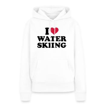 Wasserski - Frauen Premium Bio Hoodie - Weiß - Vorne - Julia (174cm)