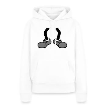 2 beine ohne koerper comic cartoon fuss schuh desi - Frauen Premium Bio Hoodie - Weiß - Vorne - Julia (174cm)