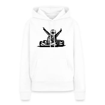 Kart - Frauen Premium Bio Hoodie - Weiß - Vorne - Julia (174cm)