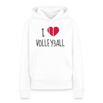 Volleyball - Volley Ball - Volley-Ball - Sport - Frauen Premium Bio Hoodie - Weiß - Vorne - Julia (174cm)