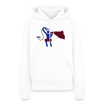 duschen HEH 3 farb vektor - Frauen Premium Bio Hoodie - Weiß - Vorne - Julia (174cm)