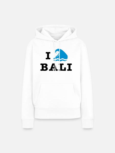 I Love Bali - Frauen Premium Bio Hoodie - Weiß