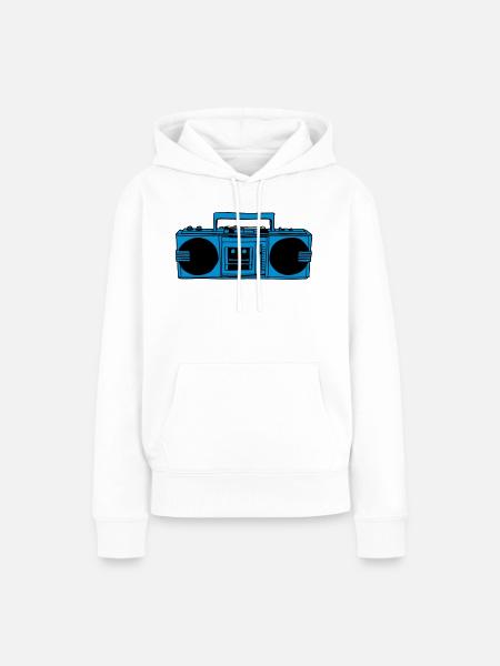 Boombox - Frauen Premium Bio Hoodie - Weiß