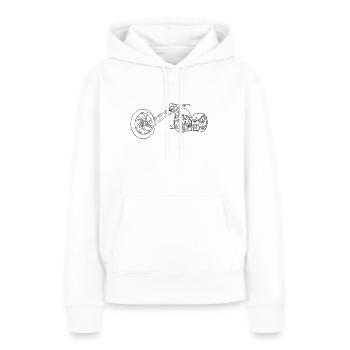 Moto Chopper Trike - Sweat à capuche Premium bio Femme - blanc - Devant - Julia (174cm)