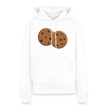 cookies - Sweat à capuche Premium bio Femme - blanc - Devant - Julia (174cm)