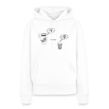 Bembel Thought Bubble - Sweat à capuche Premium bio Femme - blanc - Devant - Julia (174cm)