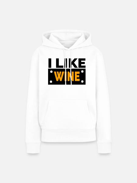 Wein - Frauen Premium Bio Hoodie - Weiß