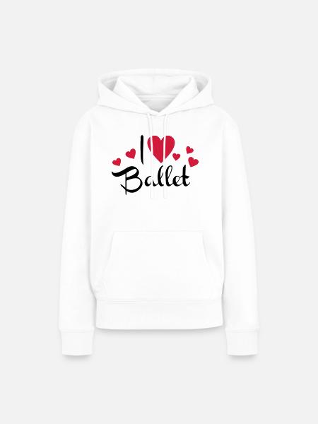 Ballet - Frauen Premium Bio Hoodie - Weiß