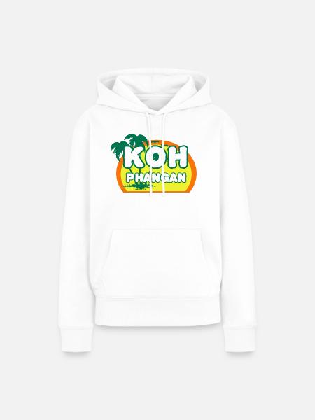 Koh Phangan - Frauen Premium Bio Hoodie - Weiß