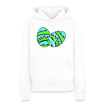 ostereier 02 - Frauen Premium Bio Hoodie - Weiß - Vorne - Julia (174cm)