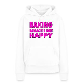 Cuire - Sweat à capuche Premium bio Femme - blanc - Devant - Julia (174cm)
