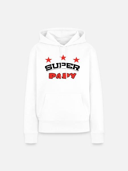 SUPER-OPA - Frauen Premium Bio Hoodie - Weiß